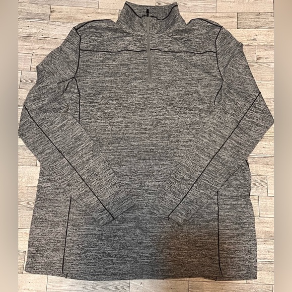 Swiss Tech Designer Long Sleeve 1/4 Zip Gray Pullover Sweater Mens Large(42-44) - Picture 1 of 11